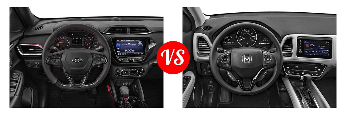 2022 Chevrolet Trailblazer SUV RS vs. 2022 Honda HR-V SUV EX - Dashboard Comparison