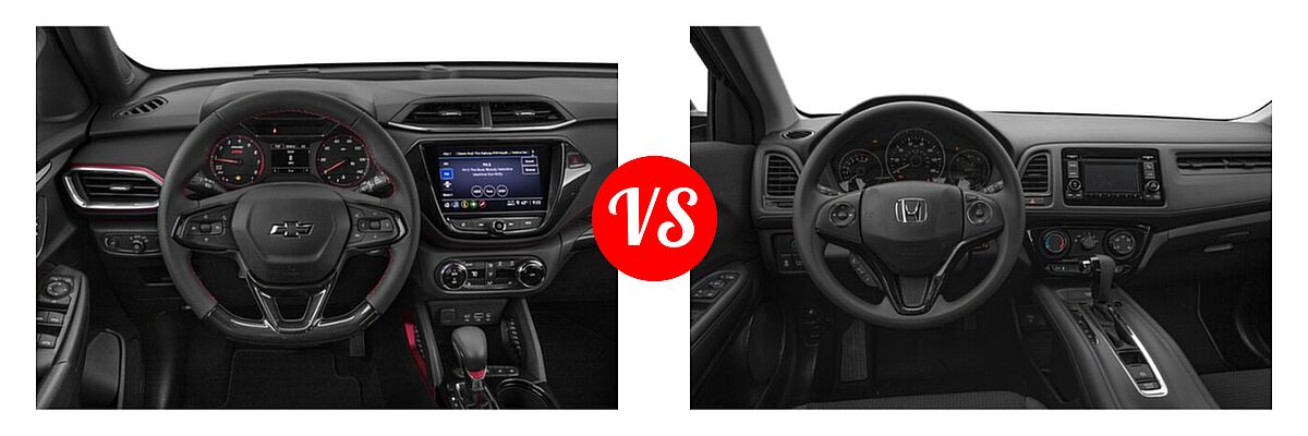 2022 Chevrolet Trailblazer SUV RS vs. 2022 Honda HR-V SUV LX - Dashboard Comparison