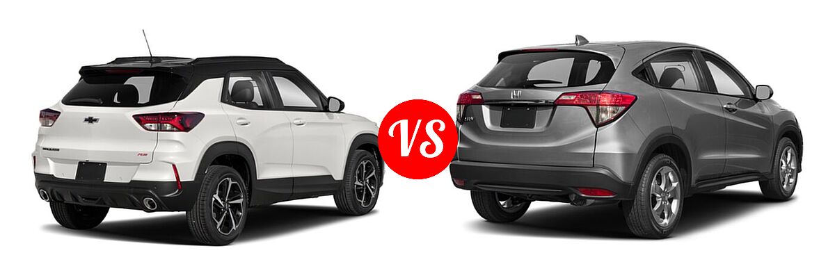 2022 Chevrolet Trailblazer SUV RS vs. 2022 Honda HR-V SUV LX - Rear Right Comparison