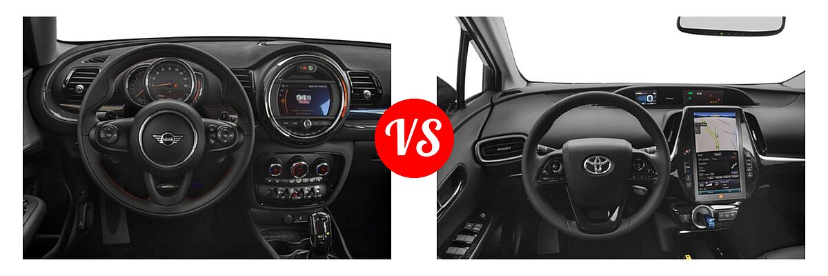 2022 MINI Clubman Hatchback Cooper S vs. 2022 Toyota Prius Prime Hatchback PHEV Limited - Dashboard Comparison