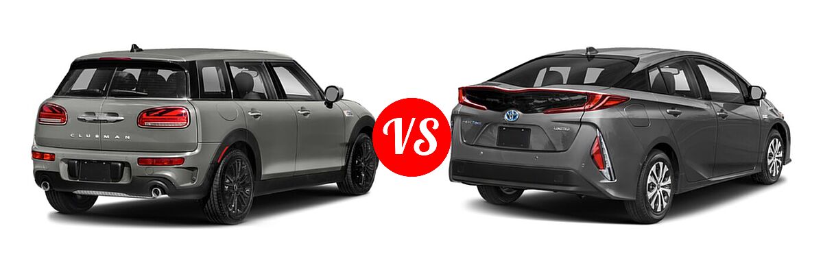 2022 MINI Clubman Hatchback Cooper S vs. 2022 Toyota Prius Prime Hatchback PHEV Limited - Rear Right Comparison