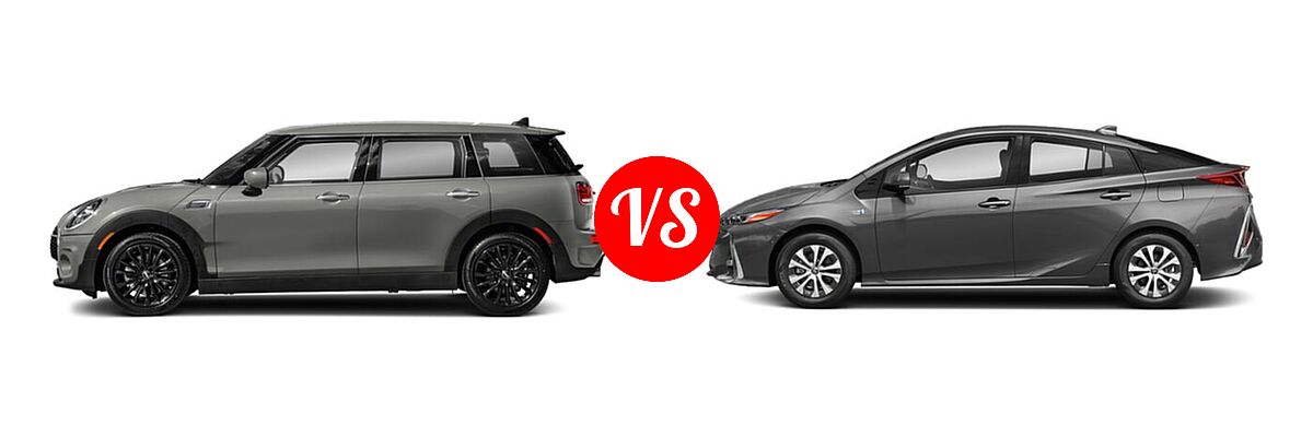 2022 MINI Clubman Hatchback Cooper S vs. 2022 Toyota Prius Prime Hatchback PHEV Limited - Side Comparison