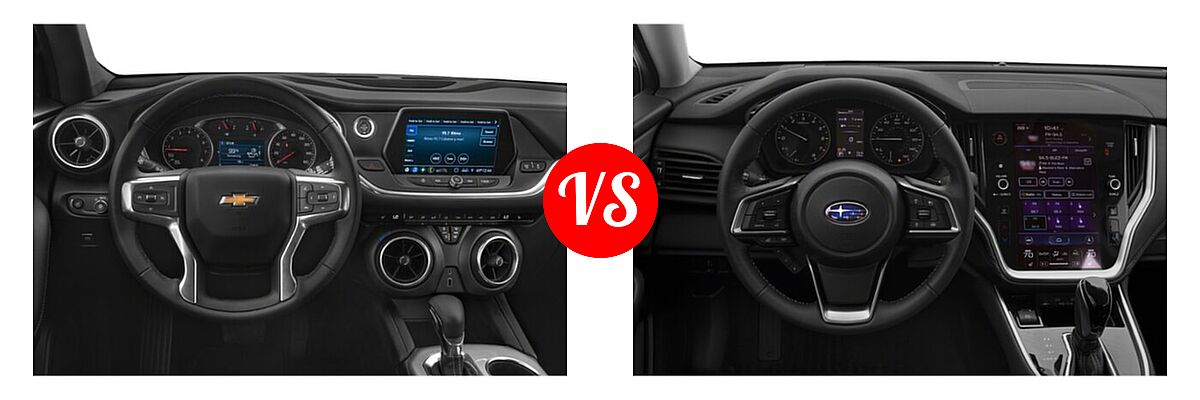 2022 Chevrolet Blazer SUV LT / Premier / RS vs. 2022 Subaru Outback SUV CVT - Dashboard Comparison