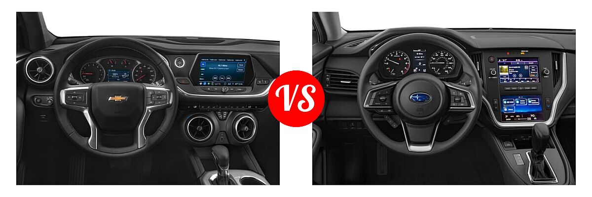 2022 Chevrolet Blazer SUV LT / Premier / RS vs. 2022 Subaru Outback SUV Limited XT - Dashboard Comparison