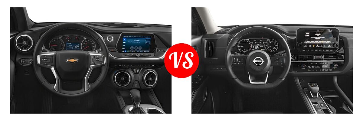 2022 Chevrolet Blazer SUV LT / Premier / RS vs. 2022 Nissan Pathfinder SUV SL - Dashboard Comparison