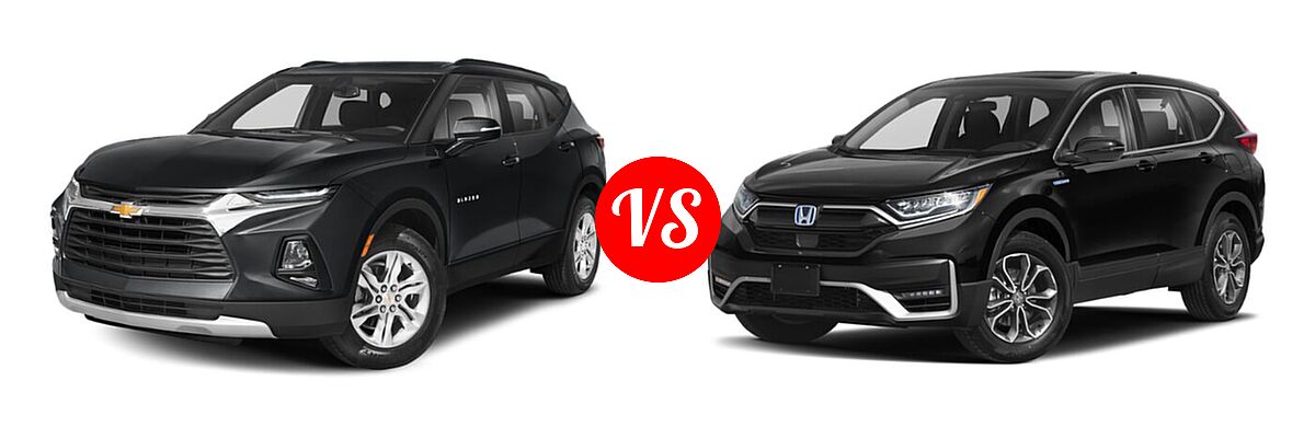 2022 Chevrolet Blazer SUV LT / Premier / RS vs. 2022 Honda CR-V SUV Hybrid EX - Front Left Comparison