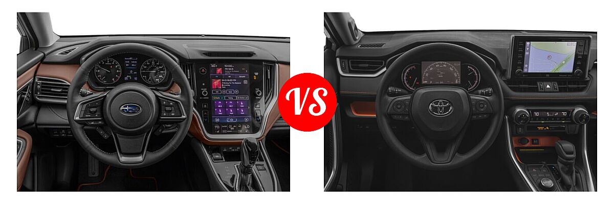 2022 Subaru Outback SUV Touring vs. 2022 Toyota RAV4 SUV Adventure - Dashboard Comparison