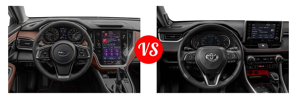 2022 Subaru Outback SUV Touring vs. 2022 Toyota RAV4 SUV TRD Off Road - Dashboard Comparison
