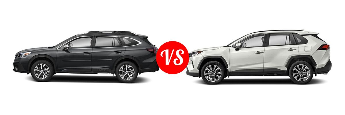 2022 Subaru Outback SUV Touring vs. 2022 Toyota RAV4 SUV Limited - Side Comparison