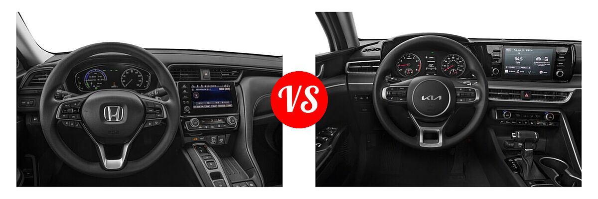 2022 Honda Insight Sedan Hybrid EX vs. 2022 Kia K5 Sedan EX / GT / LX / LXS - Dashboard Comparison