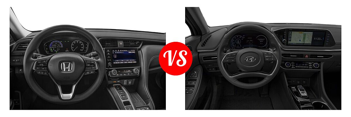 2022 Honda Insight Sedan Hybrid EX vs. 2022 Hyundai Sonata Sedan Limited / N Line Night Edition - Dashboard Comparison
