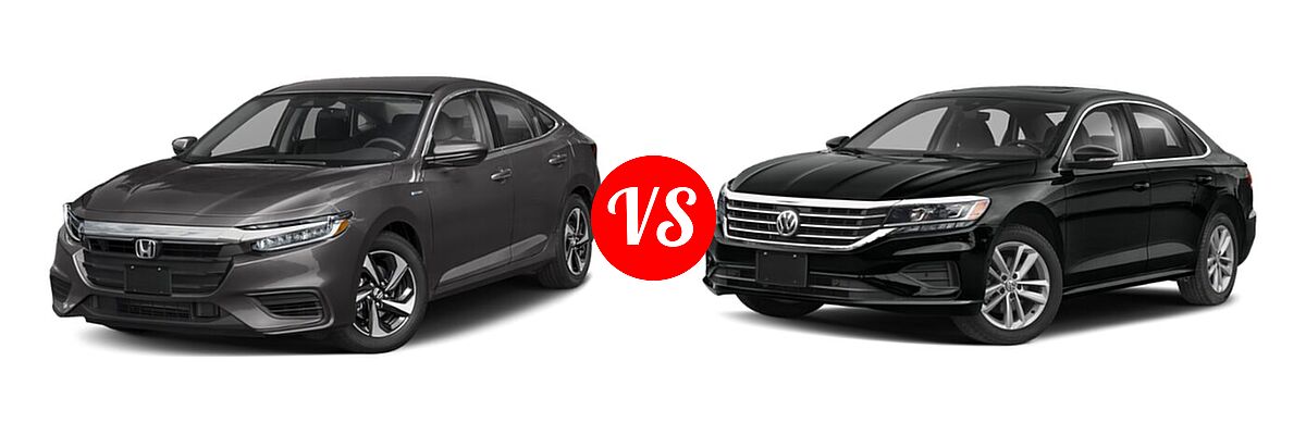 2022 Honda Insight Sedan Hybrid EX vs. 2022 Volkswagen Passat Sedan 2.0T SE - Front Left Comparison