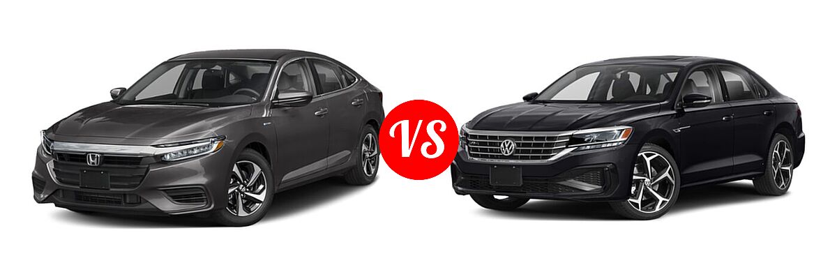 2022 Honda Insight Sedan Hybrid EX vs. 2022 Volkswagen Passat Sedan 2.0T R-Line - Front Left Comparison
