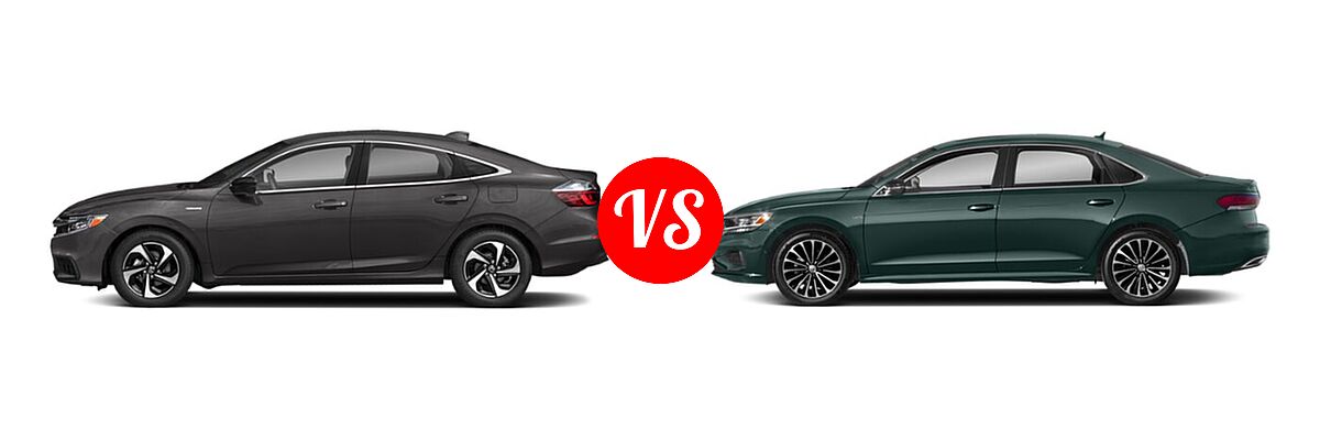2022 Honda Insight Sedan Hybrid EX vs. 2022 Volkswagen Passat Sedan 2.0T Limited Edition - Side Comparison