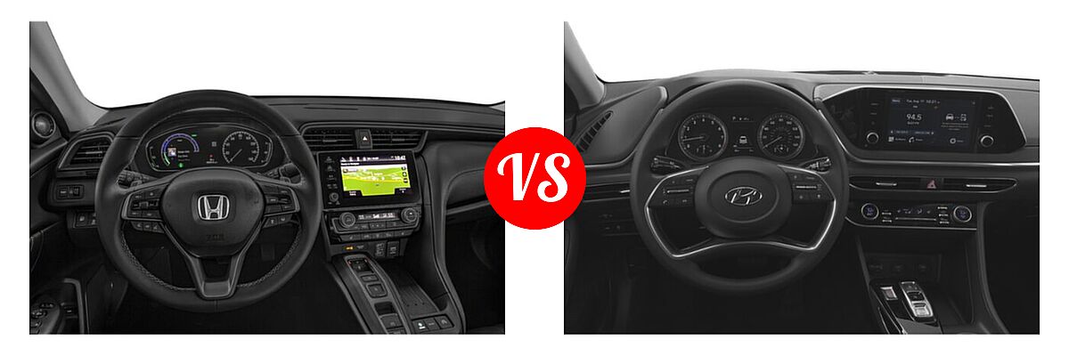 2022 Honda Insight Sedan Hybrid Touring vs. 2022 Hyundai Sonata Sedan SEL - Dashboard Comparison