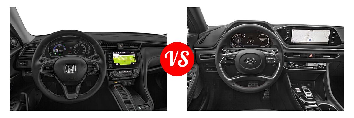 2022 Honda Insight Sedan Hybrid Touring vs. 2022 Hyundai Sonata Sedan SEL Plus - Dashboard Comparison