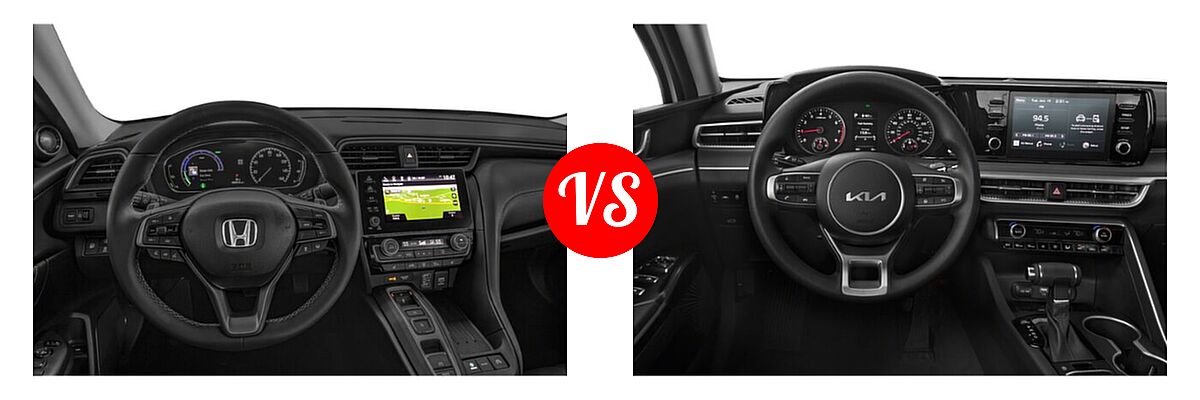 2022 Honda Insight Sedan Hybrid Touring vs. 2022 Kia K5 Sedan EX / GT / LX / LXS - Dashboard Comparison