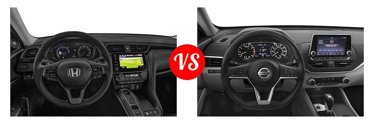 2022 Honda Insight Sedan Hybrid Touring vs. 2022 Nissan Altima Sedan 2.5 Platinum / 2.5 SL / 2.5 SV - Dashboard Comparison
