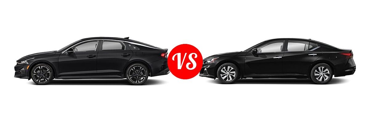 2022 Kia K5 Sedan GT-Line vs. 2022 Nissan Altima Sedan 2.5 S - Side Comparison