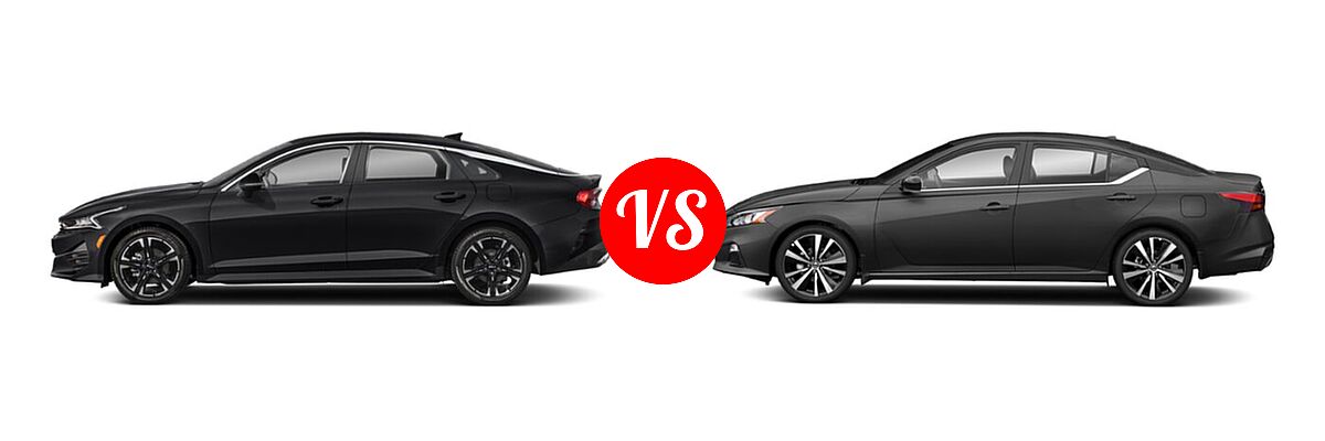 2022 Kia K5 Sedan GT-Line vs. 2022 Nissan Altima Sedan 2.0 SR / 2.5 SR - Side Comparison