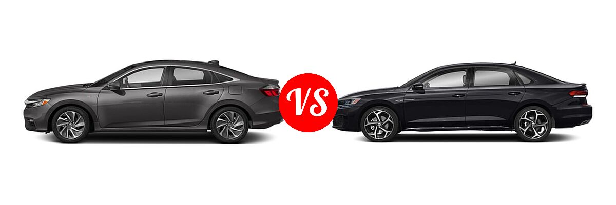 2022 Honda Insight Sedan Hybrid Touring vs. 2022 Volkswagen Passat Sedan 2.0T R-Line - Side Comparison