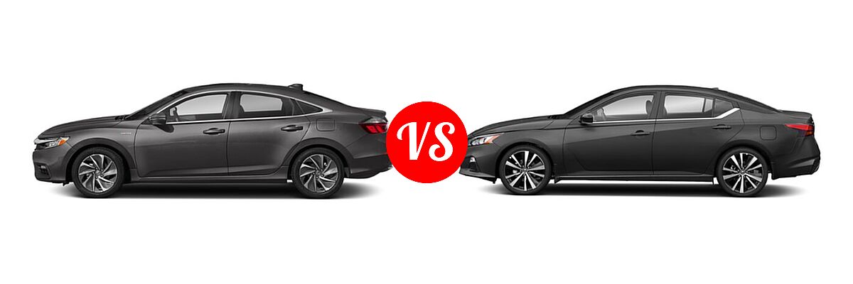 2022 Honda Insight Sedan Hybrid Touring vs. 2022 Nissan Altima Sedan 2.0 SR / 2.5 SR - Side Comparison