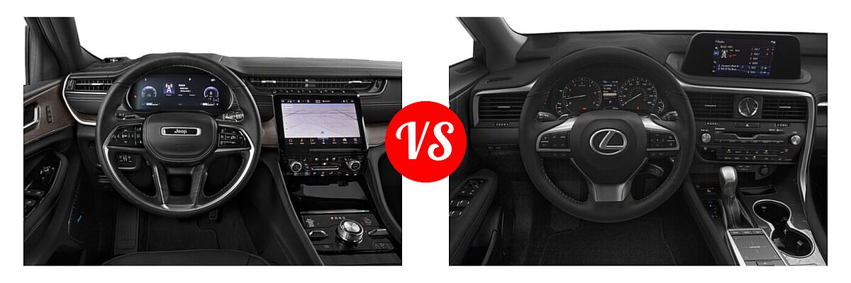 2022 Jeep Grand Cherokee L SUV Overland vs. 2022 Lexus RX 350 SUV RX 350 - Dashboard Comparison