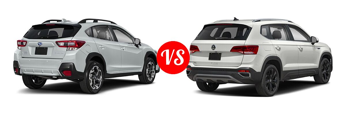 2022 Subaru Crosstrek SUV Limited vs. 2022 Volkswagen Taos SUV SEL - Rear Right Comparison