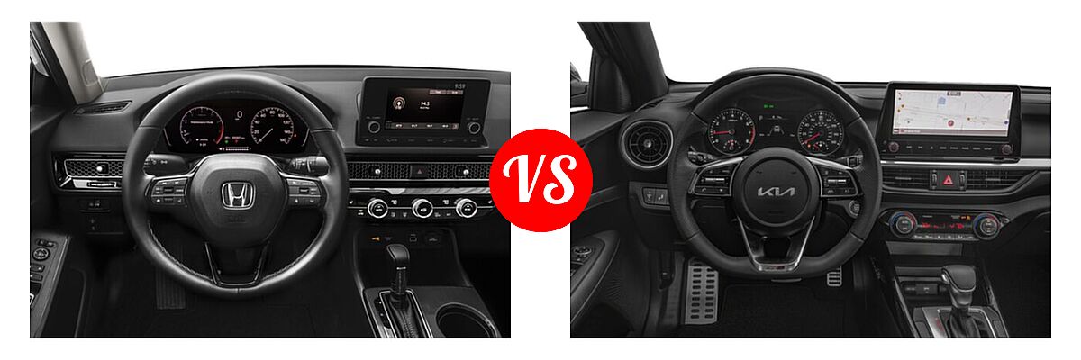 2022 Honda Civic Sedan EX vs. 2022 Kia Forte Sedan GT-Line - Dashboard Comparison