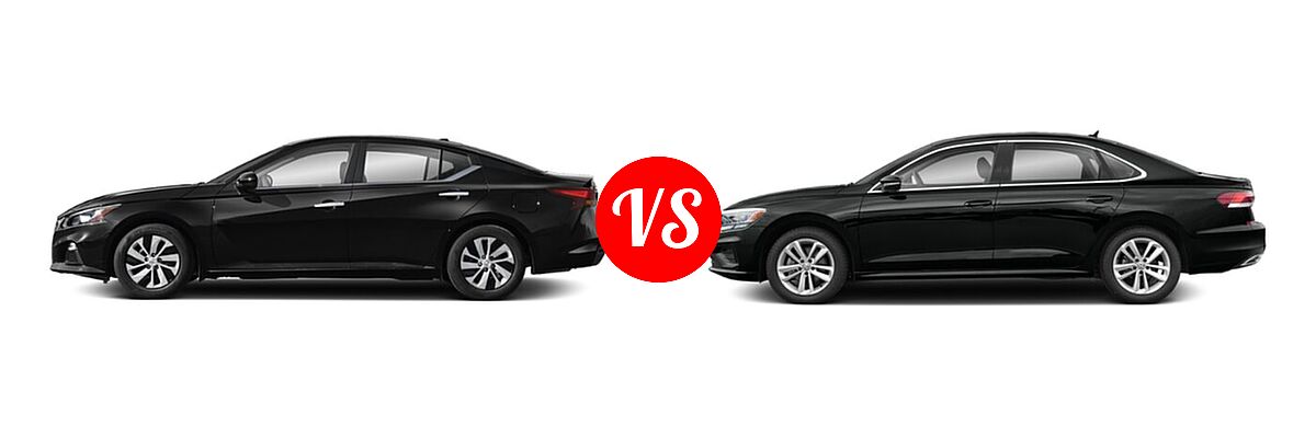 2022 Nissan Altima Sedan 2.5 S vs. 2022 Volkswagen Passat Sedan 2.0T SE - Side Comparison