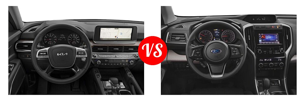 2022 Kia Telluride SUV LX vs. 2022 Subaru Ascent SUV 8-Passenger - Dashboard Comparison