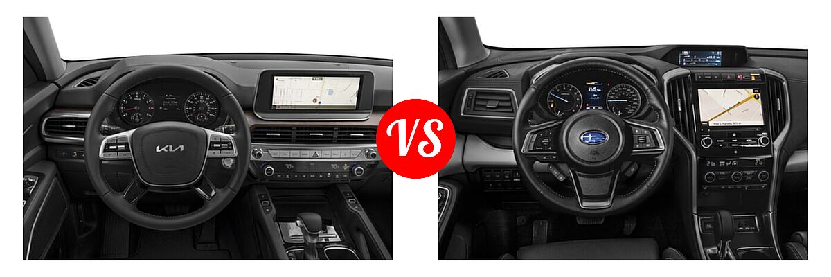 2022 Kia Telluride SUV LX vs. 2022 Subaru Ascent SUV Premium - Dashboard Comparison