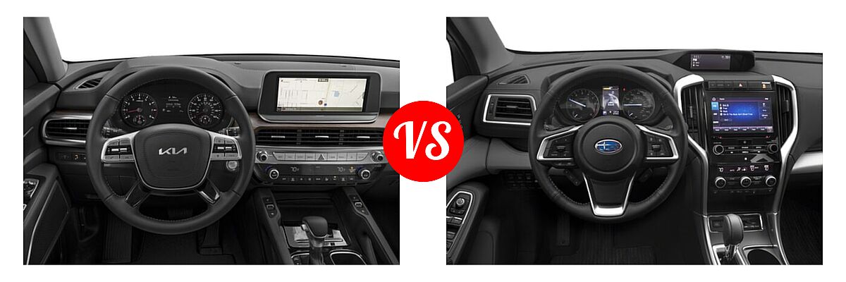 2022 Kia Telluride SUV LX vs. 2022 Subaru Ascent SUV Limited - Dashboard Comparison