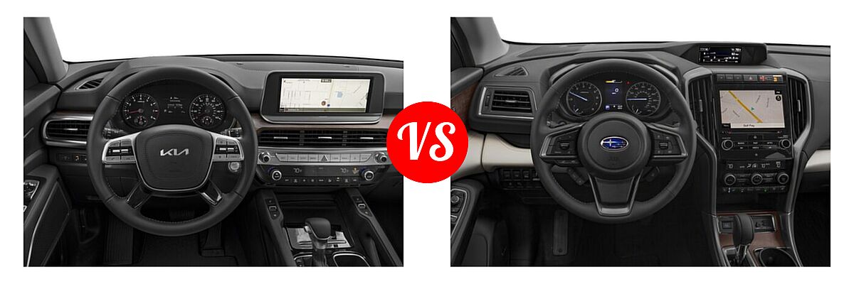 2022 Kia Telluride SUV LX vs. 2022 Subaru Ascent SUV Touring - Dashboard Comparison