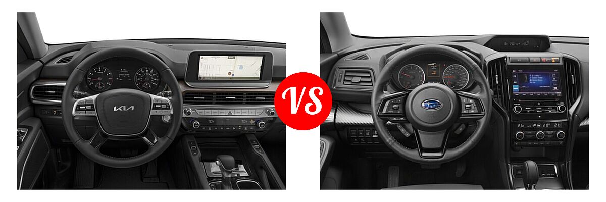 2022 Kia Telluride SUV LX vs. 2022 Subaru Ascent SUV Onyx Edition - Dashboard Comparison