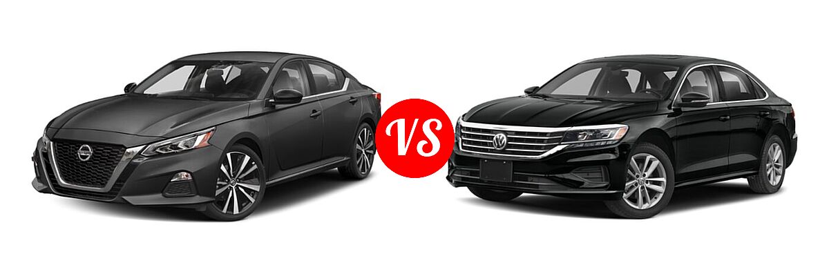 2022 Nissan Altima Sedan 2.0 SR / 2.5 SR vs. 2022 Volkswagen Passat Sedan 2.0T SE - Front Left Comparison