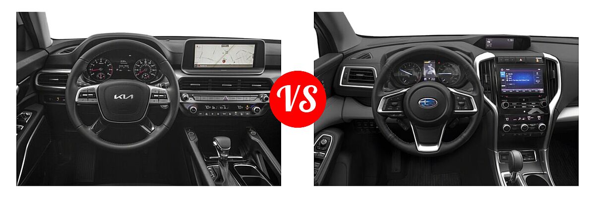 2022 Kia Telluride SUV S vs. 2022 Subaru Ascent SUV Limited - Dashboard Comparison