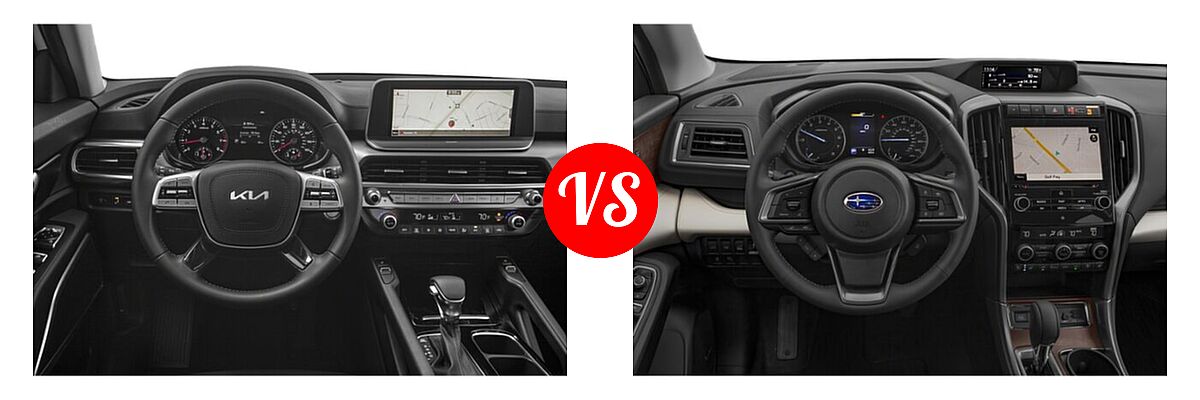 2022 Kia Telluride SUV S vs. 2022 Subaru Ascent SUV Touring - Dashboard Comparison