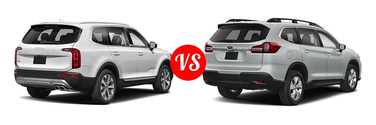 2022 Kia Telluride SUV S vs. 2022 Subaru Ascent SUV 8-Passenger - Rear Right Comparison