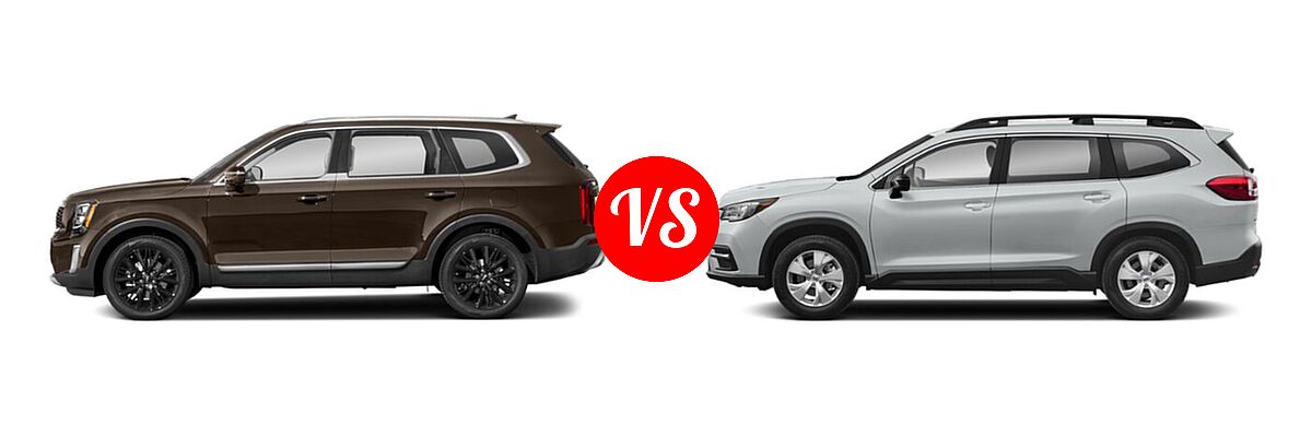 2022 Kia Telluride SUV SX vs. 2022 Subaru Ascent SUV 8-Passenger - Side Comparison