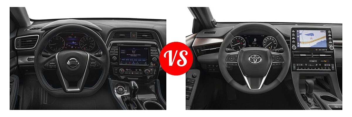 2022 Nissan Maxima Sedan SV vs. 2022 Toyota Avalon Sedan Limited - Dashboard Comparison