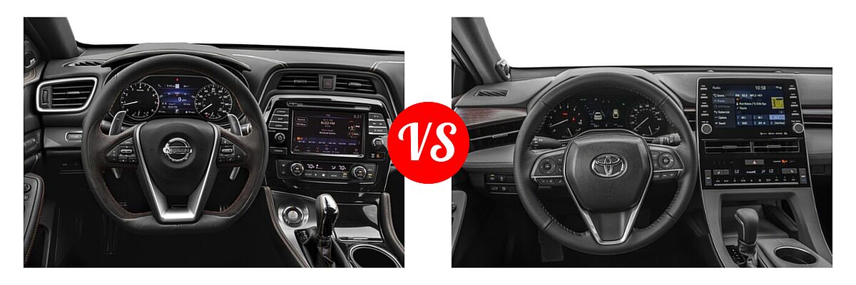 2022 Nissan Maxima Sedan SR vs. 2022 Toyota Avalon Sedan XLE - Dashboard Comparison
