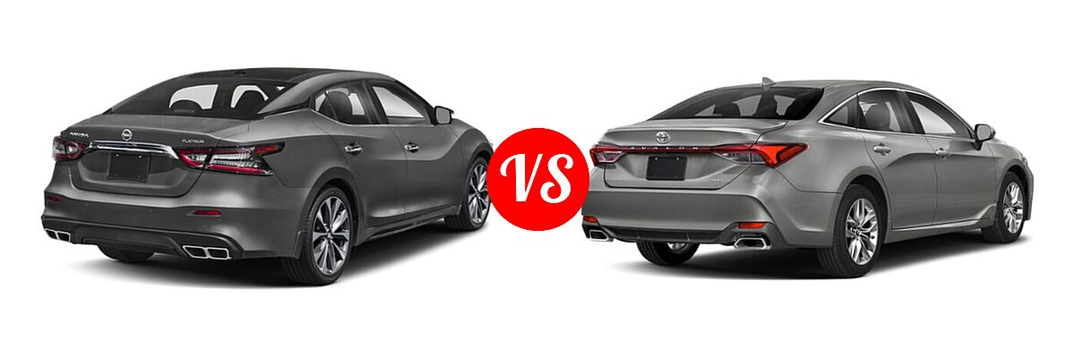 2022 Nissan Maxima Sedan Platinum vs. 2022 Toyota Avalon Sedan XLE - Rear Right Comparison