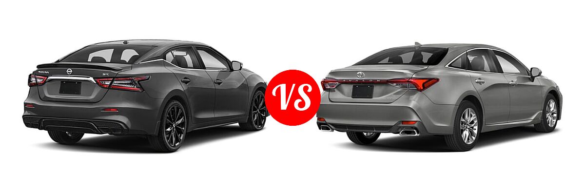 2022 Nissan Maxima Sedan SR vs. 2022 Toyota Avalon Sedan XLE - Rear Right Comparison