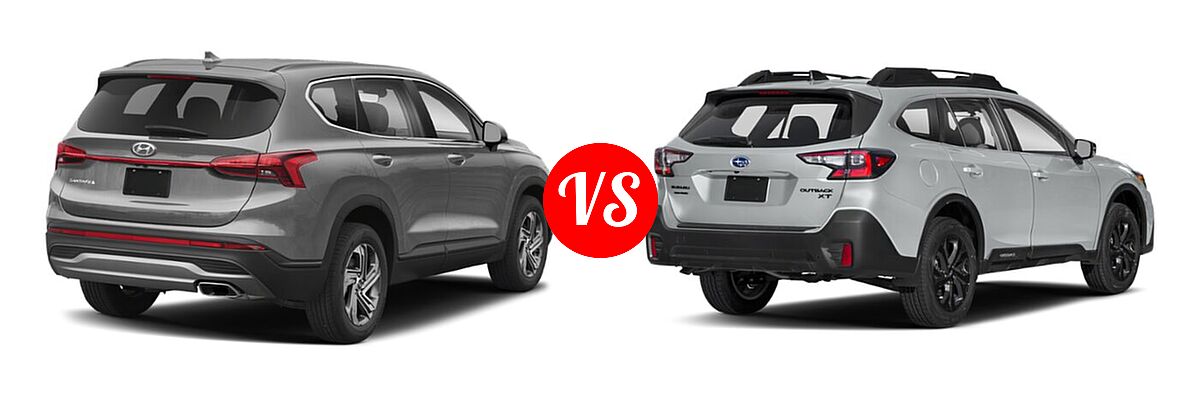 2022 Hyundai Santa Fe SUV SE vs. 2022 Subaru Outback SUV Onyx Edition XT - Rear Right Comparison