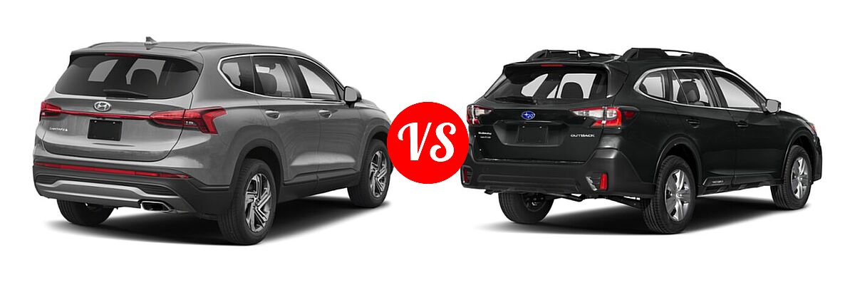 2022 Hyundai Santa Fe SUV SE vs. 2022 Subaru Outback SUV Limited XT - Rear Right Comparison
