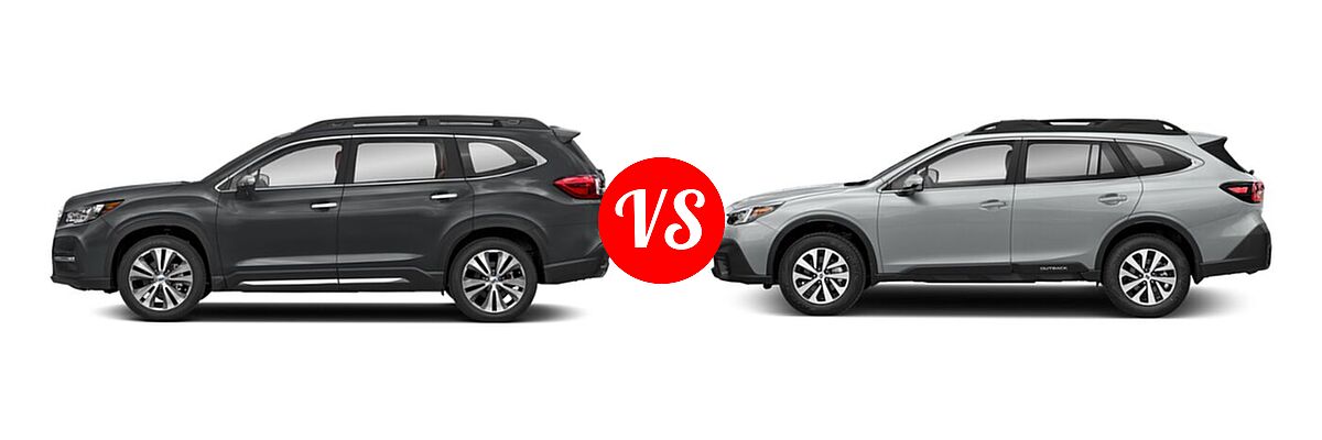 2022 Subaru Ascent SUV Touring vs. 2022 Subaru Outback SUV Premium - Side Comparison