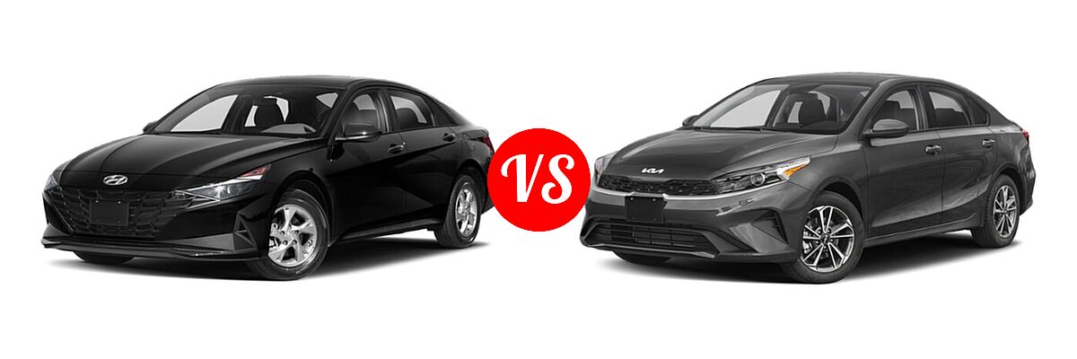 2022 Hyundai Elantra Sedan SE vs. 2022 Kia Forte Sedan FE / LXS - Front Left Comparison