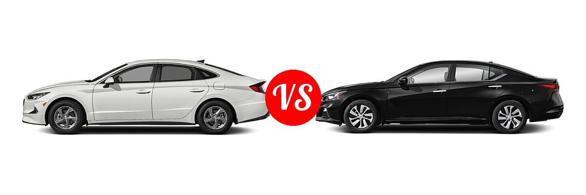 2022 Hyundai Sonata Sedan N Line vs. 2022 Nissan Altima Sedan 2.5 Platinum / 2.5 SL / 2.5 SV - Side Comparison