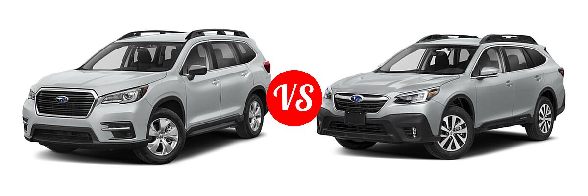 2022 Subaru Ascent SUV 8-Passenger vs. 2022 Subaru Outback SUV Premium - Front Left Comparison